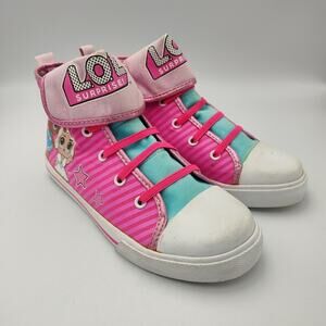LOL Surprise Girls High Top Shoes Size‎ 2 Casual Sneakers Glam